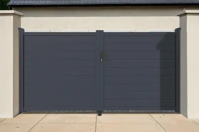 Produktbild von Doppelflügeltor aus Aluminium 4m EIGER H.160cm grau