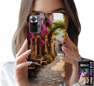 Obrázek produktu pro Etui Do Xiaomi Redmi 10 - Malownicza Uliczka Z Kawiarnią + Szkło