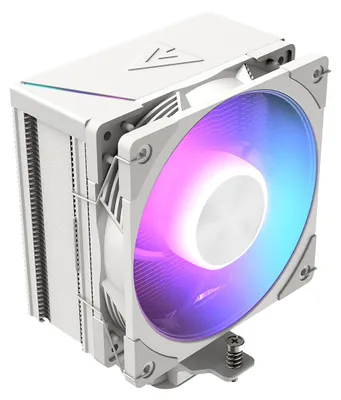 Productafbeelding van Processorkoeler MODECOM Volcano 0C T201 ARGB, wit, 120mm PWM-ventilator, адресуемое RGB-verlichting, compatibel met Intel- en AMD-sockettypes