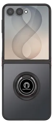 Produktbild von Avizar, Hülle für Samsung Galaxy Z Flip 8 Drehbarer Magnetring und Standfunktion, Schwarz
