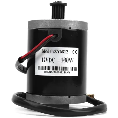 Zdjęcie produktu dla Silnik szczotkowy, silnik 12V 100W, silnik skutera z paskiem, silnik do roweru elektrycznego, silnik szczotkowy o dużej prędkości, silnik zamienny do skutera