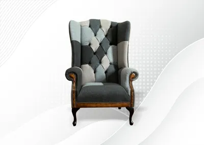 Produktbild von Chesterfield Sessel Mehrfarbig Ohrensessel Möbel Wohnzimmer Modern Design Luxus