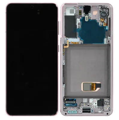 Produktbild von Original Super AMOLED Display Touchscreen Bildschirm Rahmen Phantom Pink für Samsung Galaxy S21 G991B