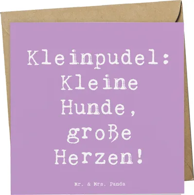 Produktbild von Mr. & Mrs. Panda Grußkarte Spruch Kleinpudel Liebe - Lavendeltraum - Geschenk, Liebesbeweis, Hunderassen, Hund, Klappkarte, fröhliche Hunde, Glückwunschkarte, faltkarte