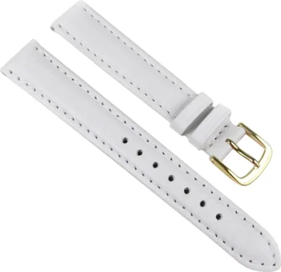 Produktbild von Eulit Ersatzband Uhrenarmband Leder Taurus weiss 16mm