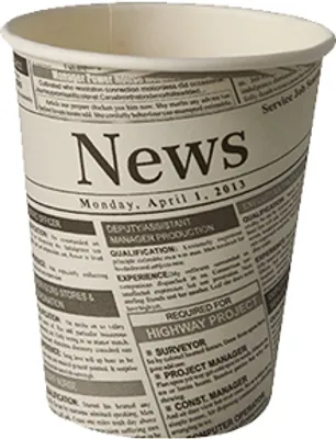 Immagine prodotto di STARPAK 86809 50 STARPAK Einweg-Kaffeebecher Newsprint 0,2 l