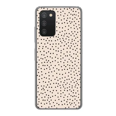 Produktbild von MuchoWow® Handyhülle Schutzhülle Hülle für Samsung Galaxy A33 5G Polka dot - Beige - Schwarz Silikon Softcase Handy Hülle - Kartenhalter
