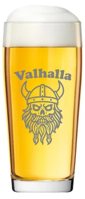 Bierglas mit Viking-Gravur, 500 ml, spülmaschinengeeignet