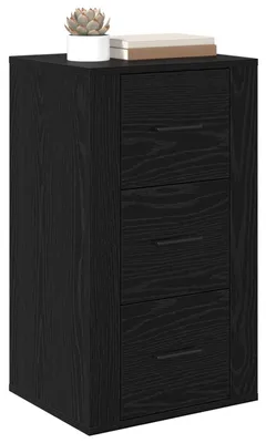 Immagine prodotto di vidaXL Credenza look rovere nero 40 x 33 x 70 cm materiale a base di legno