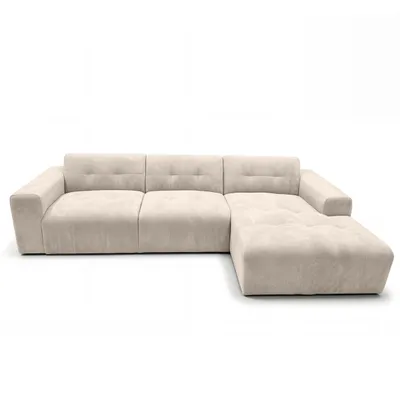 Produktbild von AX LIVING Couch in L Form Corlu Sofa Creme für Wohnzimmer 310 cm R