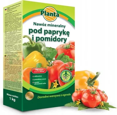 Zdjęcie produktu dla Nawóz pod Pomidory i Paprykę Planta 1 kg – Granulat NPK z Mikroelementami