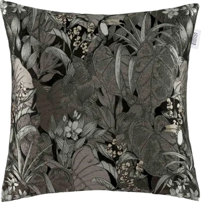 Obrázek produktu pro Povlak na polštář - 45 x 45 cm - antracit - černý - polyester - na zip