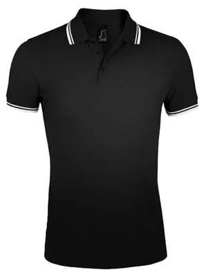 Image de SOLS - Polo « Pasadena » pour homme LT1434 (L) (noir/blanc)