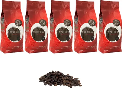 Obrázek produktu pro Mauri&Peppe Espresso 5x 1kg Kaffebohnen Káva Cappuccino Latte Macchiato