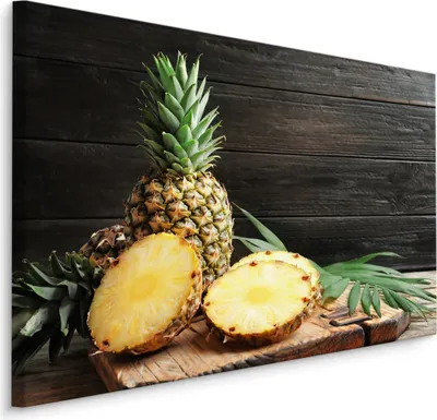 Produktbild von Fabelhafte Canvas LEINWAND BILDER 120x80 cm XXL Kunstdruck Obst Ananasse Exotisch