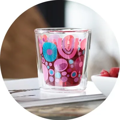 Produktbild von Eigenart Doppelwandiges Teeglas LYN Cheerful