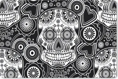 Produktbild von MuchoWow® Mauspad Mousepad Teens - Totenkopf - Blumen - Muster 27x18 cm - Mousepads - Maus Mat - Pad - Mausunterlage - Büroartikel - Desk Matten