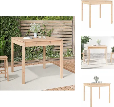 Obrázek produktu pro vidaXL Zahradní stůl 82,5x82,5x76 cm z masivního borovicového dřeva - Zahradní stoly