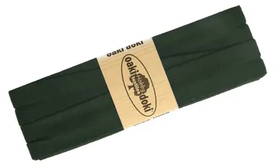 3m Oaki Doki Tricot de Luxe Jersey-Schrägband Einfassband elastisch dunkelgrün