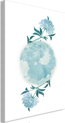 Produktbild von Italienischer Leinwand Leinwandbild - Floral Planet (1 Part) Vertical 40x60 cm Blumen b-C-0323-b-a