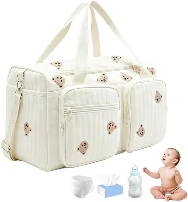 Produktbild von Wickeltasche, leichte gefütterte Babytasche mit Stickerei, für Babypflege