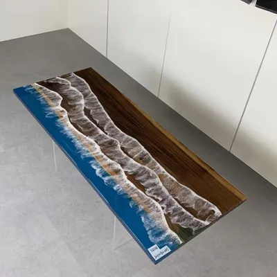 Obrázok produktu pre Jedálenský stôl epoxidový nábytok dizajnérsky stôl epoxidová živica stoly 121x51cm