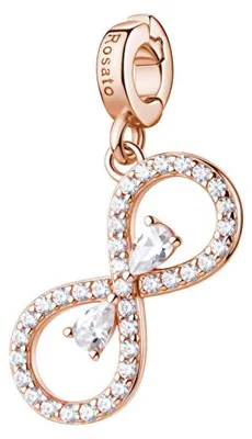 Image de Pendentif Infinity plaqué or avec zircone cubique Storie RZ263