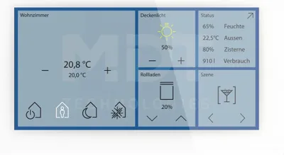 Zdjęcie produktu dla MDT KNX Glass Touch Smart White BE-GTS06TW.01S