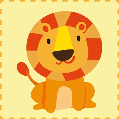 Produktbild von Baby Kinder Handtuch Seiftuch - Löwe - 100% Baumwolle - 30x30 cm - süße Tier Motive