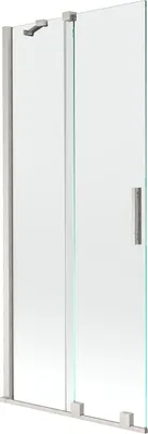 Produktbild von Mexen Velar Duschwand 2-flügelig verschiebbar 85 x 150 cm, transparent, gebürstetes Nickel - 896-085-000-01-97