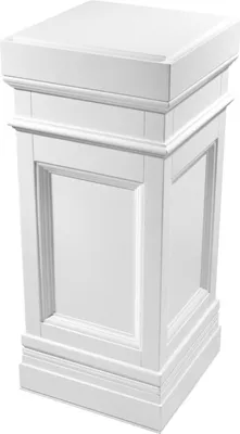 Zdjęcie produktu dla Kolumna Casa Padrino biała 44 x 44 x h. 103 cm - stolik boczny