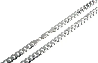 Produktbild von SILBERKETTEN STORE Panzerkette 7,5mm - 925 Silber, Länge wählbar von 40-100cm - 55cm