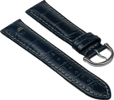 Produktbild von Maurice Lacroix Uhrarmband Leder Krokooptik Blau 20mm 25838S