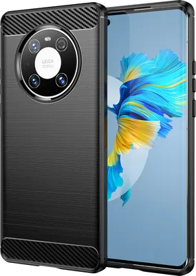 Produktbild von Hülle für Huawei Mate 40 Pro Carbon-Faser Weich TPU Silikon Stoßfest Handyhülle Schwarz