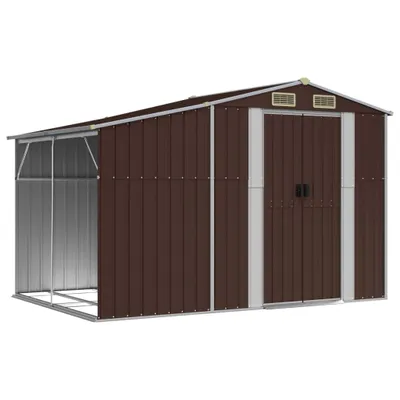 Immagine prodotto di vidaXL Capanno da giardino Marrone 277x192,5x179 cm Acciaio zincato