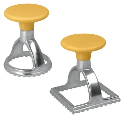 Produktbild von Metaltex 252326080 Ravioliausstecher rund mit quadratisch, 2er Set
