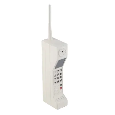 Image de Modèle de téléphone portable rétro, modèle de téléphone portable à l'ancienne, ornement, simulation vintage, accessoires photographiques pour la scène à domicile, blanc