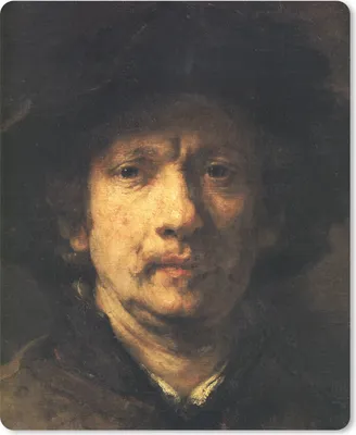 Produktbild von MuchoWow® Mauspad Mousepad Selbstbildnis - Rembrandt van Rijn 19x23 cm - Mousepads - Maus Mat - Pad - Mausunterlage - Mauspads - Spielen