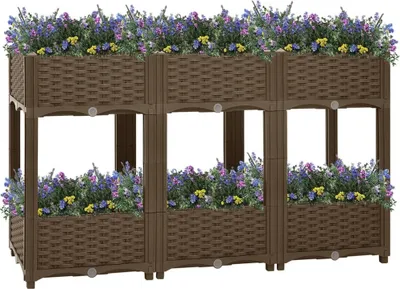 Zdjęcie produktu dla vidaXL Kosz na śmieci 120x40x71 cm Polipropylen