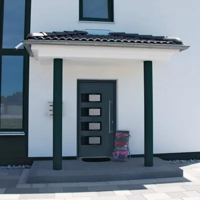 Produktbild von vidaXL Drzwi wejściowe antracyt 100x200 cm Aluminium i PVC