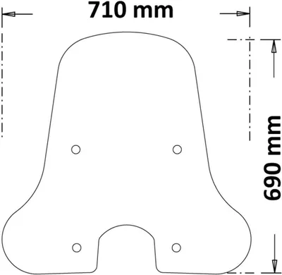 Obrázek produktu pro Vyměnitelné čelní sklo ISOTTA 690x709mm pro PIAGGIO