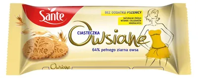 Obrázok produktu pre Sante Ciastka owsiane pełnoziarniste 138 g