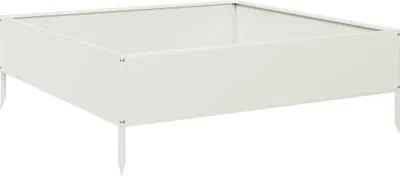 Obrázok produktu pre Vyvýšený záhradný záhon biely 100x100x33,5 cm oceľ
