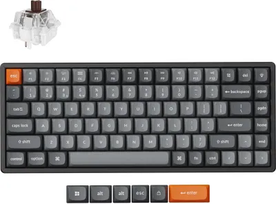 Obrázok produktu pre Bezdrôtová mechanická klávesnica Keychron K2 Max QMK, RGB, QWERTY US Layout - Keychron Super Brown - K2M-C3
