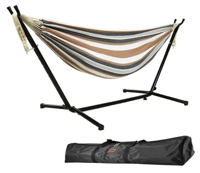 Produktbild von Solidchoice – Hängematte mit Ständer, 2,7 Meter lang, für zwei Personen, Tragfähigkeit: 250 kg