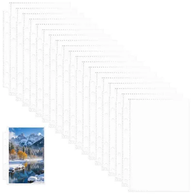 Produktbild von Ringbuch A6 Binder Pockets 50 Stück, Klarsichthüllen Dokumententasche, Wasserdicht, Kunststoff, 6-Loch