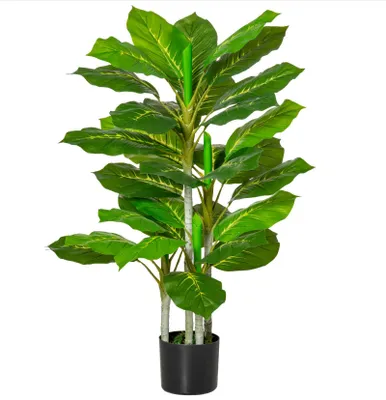 Produktbild von Künstlicher Kunstpflanze mit Blättern, Künstliche Pflanzen Topf 95 cm