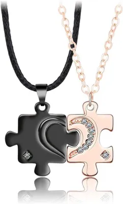 Image de Coffret romantique en plastique pour les couples - Pendentifs d'amour - Cadeau de Saint-Valentin - Cadeau d'anniversaire - Cadeau de Noël - Cadeau unique pour lui et pour elle