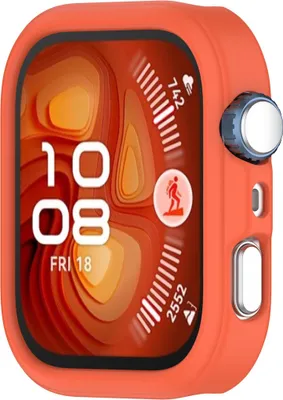 Image de Silicone cas de protection pour Huawei Watch Fit 4 Pro demi-couverture de protection orange