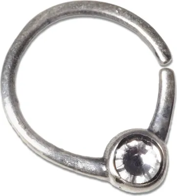 Produktbild von viva-adorno 1,0mm Nasen Ring Silber Septum Ohr Piercing Ring Vintage Antik Tragus Helix verschiedene Designs wählbar Z521,D1